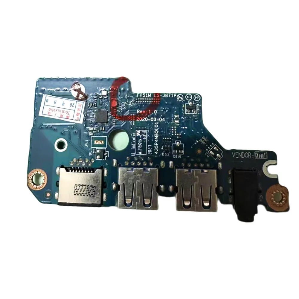 Placa de Audio USB Original FH51M LS-J871P para Acer Nitro 5 AN515-55-53AG A515-44 AN515-57 placa de Audio USB ENTERNET 100% probado - imagen 2