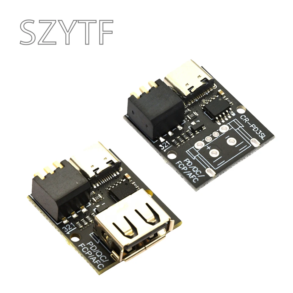 PD Decoy QC/AFC/FCP batería de carga rápida adaptador de disparo de carga rápida para cargadores de portátiles 9V 12V 15V 20V con interruptor de Dial