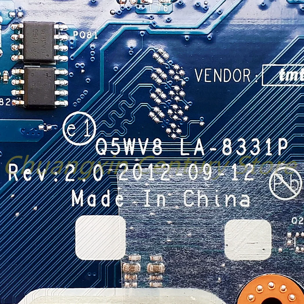 La placa base de LA-8331P es adecuada para portátil Acer Aspire V3-551, V3-551G, Q5WV8 UMA o GPU opcional, 100% probada y enviada - imagen 3