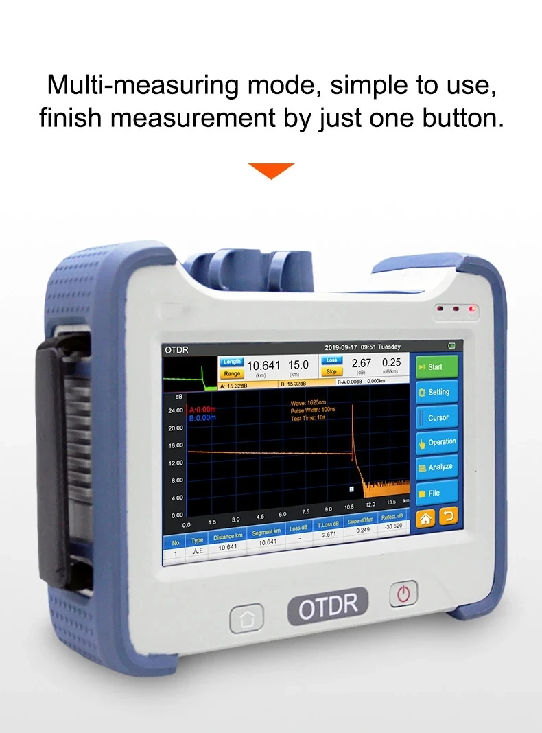 Probador de fibra 9000PRO, reflectómetro OTDR con pantalla táctil OPM OLS VFL 1310nm 1550nm 32/30dB SC FC, mapa de eventos del conector - imagen 2