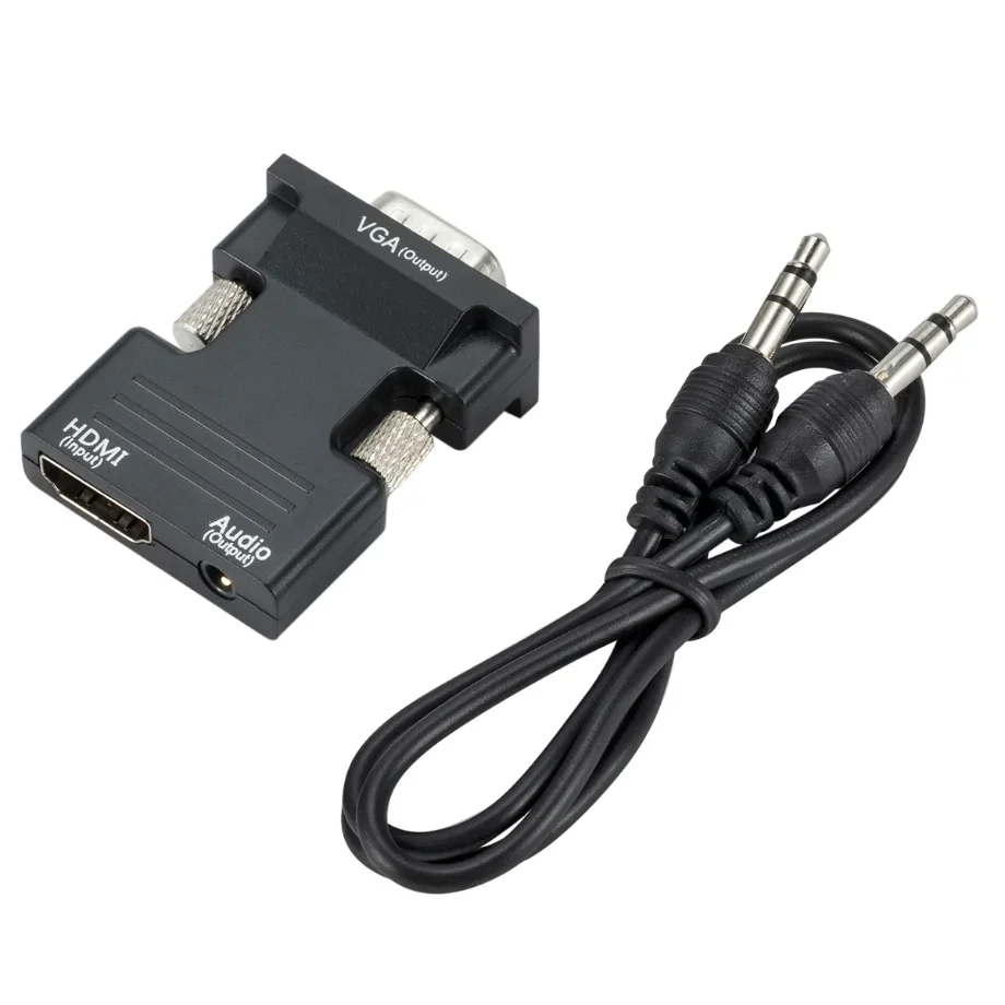 PzzPss convertidor HDMI a VGA, Cable de Audio de 3,5 Mm, 1080P, adaptador hembra a VGA macho para PC y portátil - imagen 3
