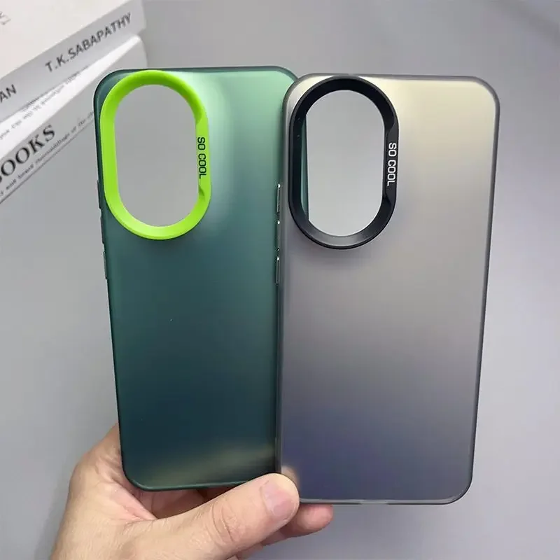 Para Oppo A18 A38 funda de teléfono A 18 38 4G funda OPPO CPH2591 CPH2579 funda mate de piel Aurora metálica de lujo - imagen 2