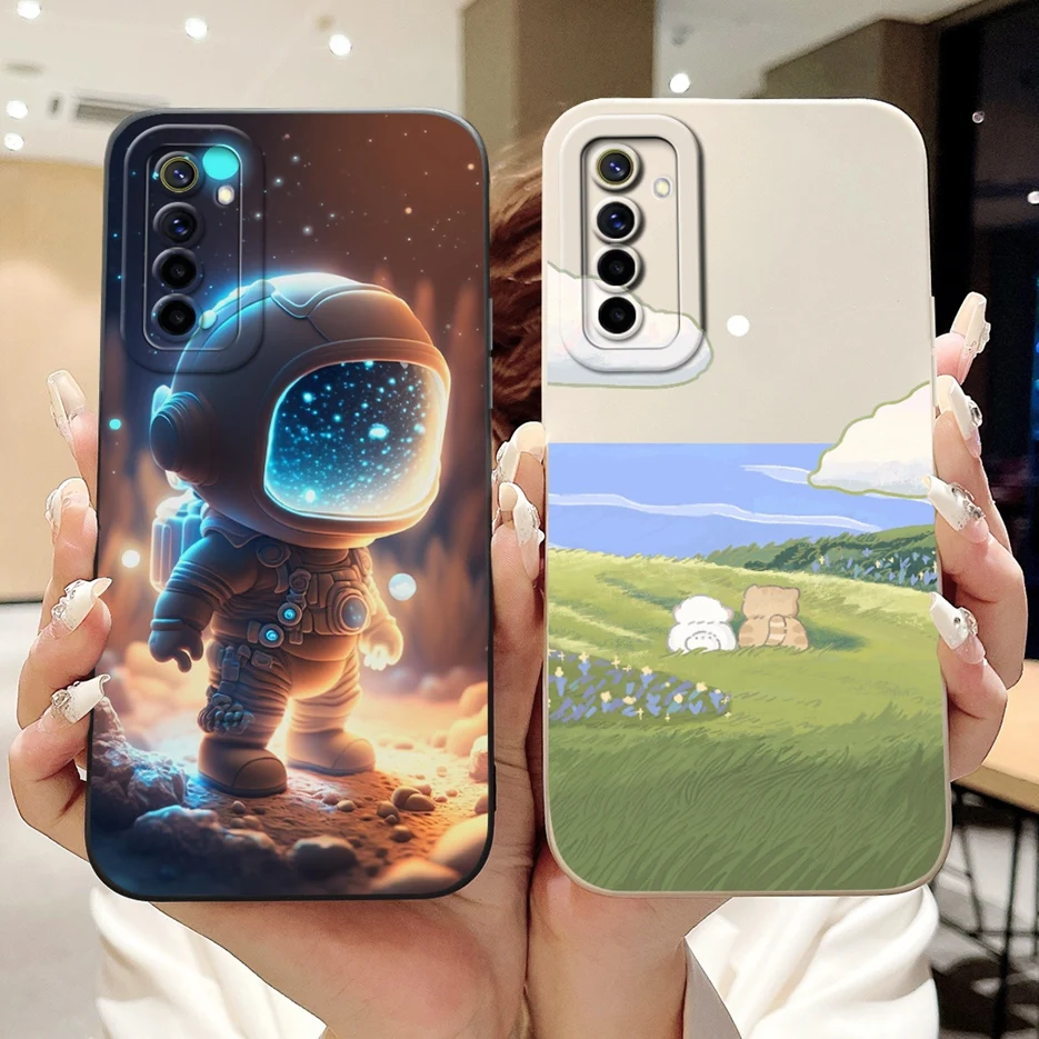 Para Realme 6 Pro funda Realme 6i 6S elegante cubierta pintada de caramelo funda de teléfono a prueba de golpes para Realme 6S 6i Realme6 Pro carcasa suave de TPU - imagen 3