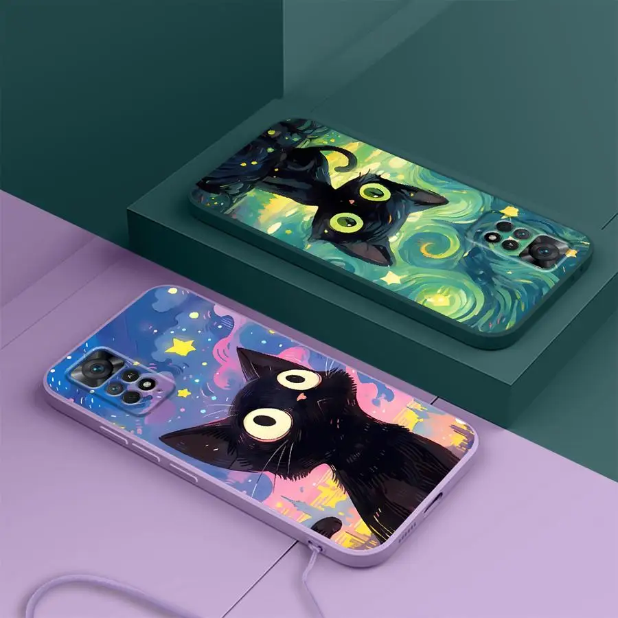 Funda blanda Van Gogh Art Cat para Xiaomi Redmi Note 10 11 Pro 13 12 ProPlus 11s 12s 10 14 Pro Plus 10Lite - imagen 4