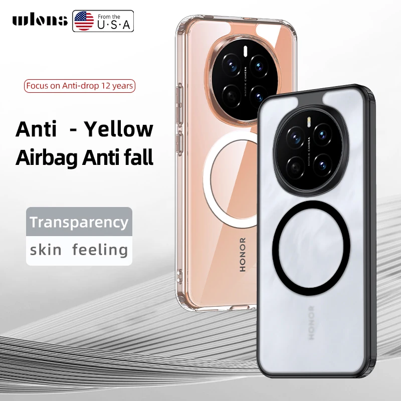 Airbags a prueba de golpes, funda de carga inalámbrica magnética para Honor Magic 7 6 5 4 Pro Magic7 Magic6 Magic5 Pro, funda protectora