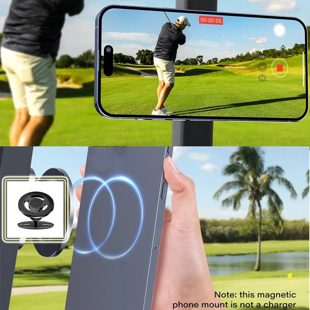 Soporte Universal para teléfono de coche, soporte magnético de aleación para carrito de Golf, soporte para teléfono móvil Macsafe iPhone Samsung Xiaomi - imagen 4