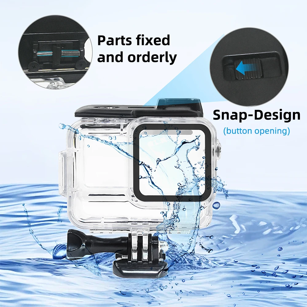 Carcasa impermeable para Insta360 Ace Pro 2 y Ace Pro - Protector de estuche de buceo Diseño liviano para protección subacuática de 60M - imagen 2