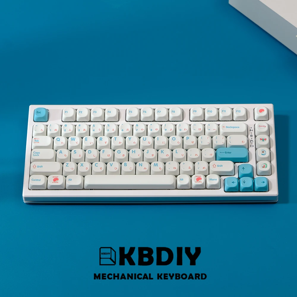 KBDiy PBT Sushi Keycap KOA perfil japonés coreano Keycaps ISO 7u MAC blanco 138 teclas para teclados de juego mecánicos GMK67 - imagen 3