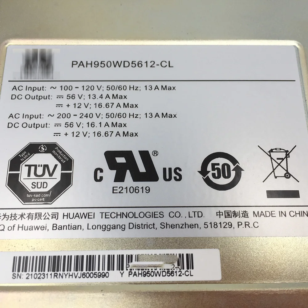 PAH950WD5612-CL para prueba perfecta del módulo de potencia de comunicación Huawei - imagen 5
