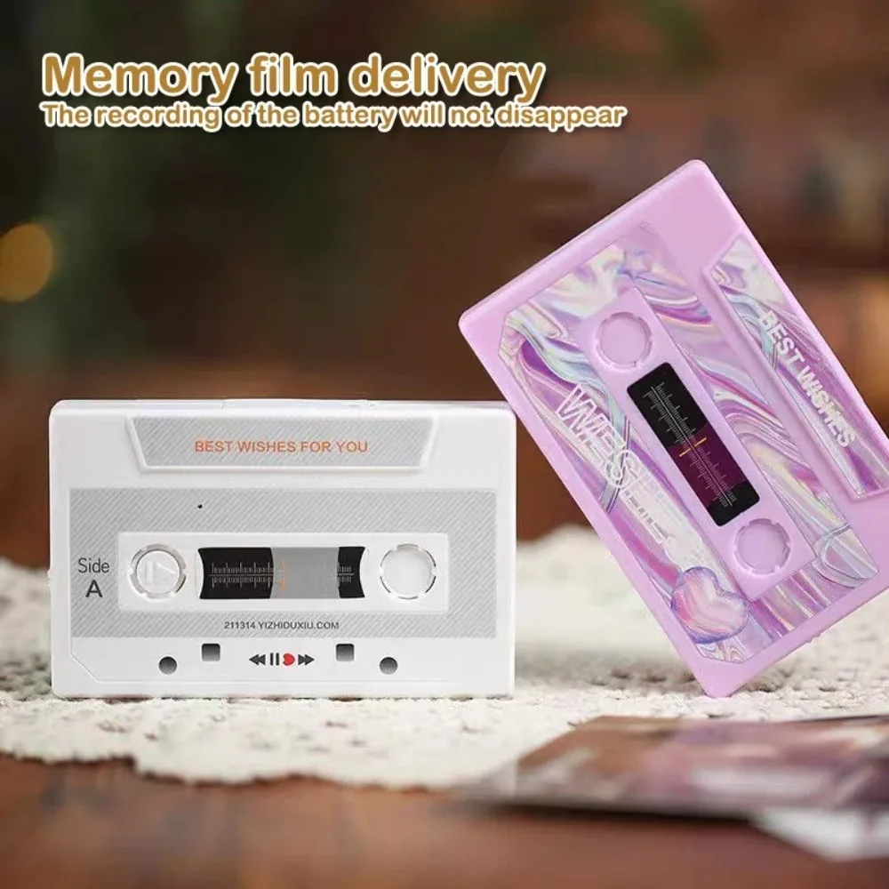 Tarjetas de Felicitación hechas a mano, cinta de casete de tarjeta postal grabable Ins, regalos de San Valentín, grabación de sonido, 5 minutos - imagen 5