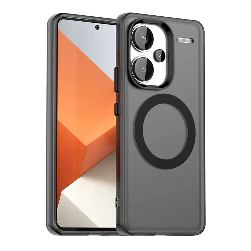 Xiaomi Redmi Note 13 Pro Plus 케이스 Redmi Note 13 Pro 커버 마그네틱 매트 범퍼 보호용 전화 케이스 Redmi Note 13 Funda