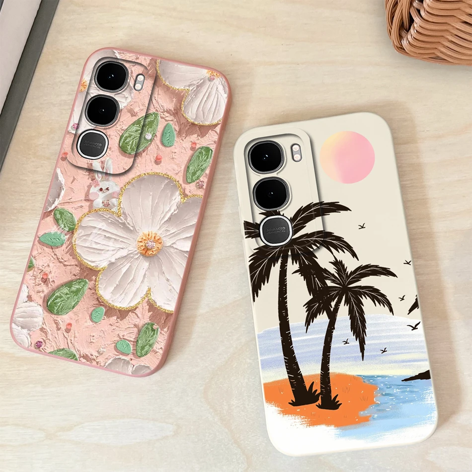 Para Vivo Y31 Pro Y21D Funda de teléfono Simple nube cielo Cámara protección suave cubierta de silicona líquida para Vivo Y 31 Y 21d Funda de parachoques - imagen 4