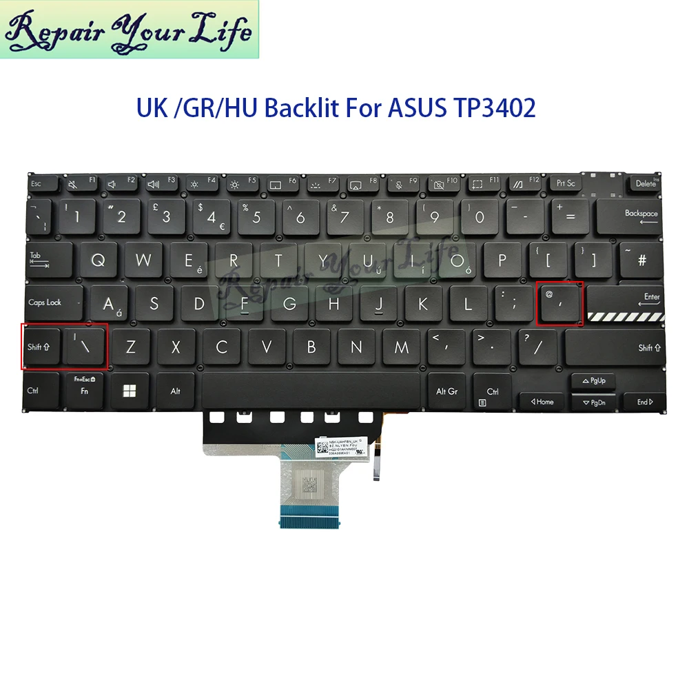 Teclado retroiluminado ASUS Vivobook S14 Flip compatible con portátil - imagen 3