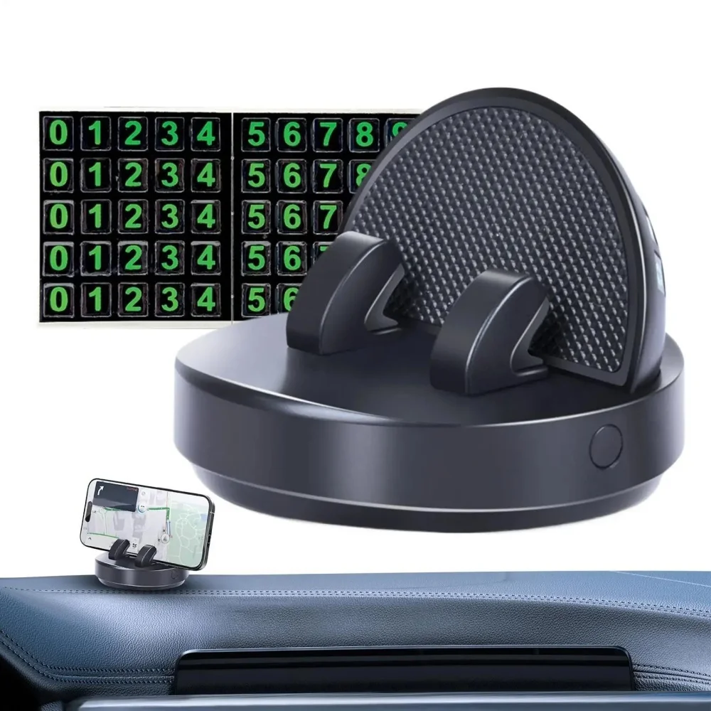 Soporte para teléfono para salpicadero de coche 360 °   Soporte de navegación GPS automático ajustable con rotación, soporte fijo con ventosa antideslizante, soporte para teléfono inteligente - imagen 5