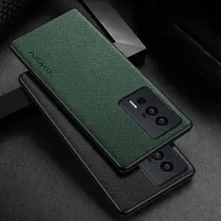 Funda Xiaomi Poco F5 Pro Cuero Patrón Cruzado Antigolpes