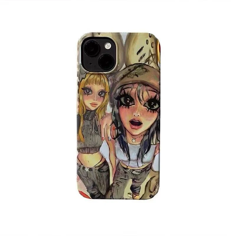 Funda de teléfono Y2K Cool Girl para iPhone 16 15 14 13 12 11 Pro Max XS XR XSMax 6 7 8 Plus cubierta dura HD brillante para PC - imagen 5