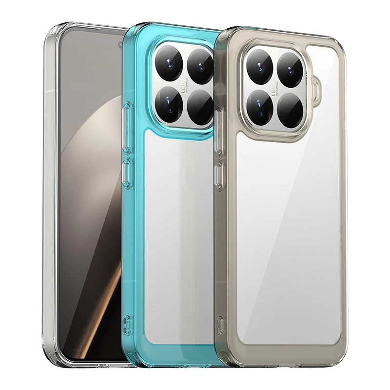 Para Xiaomi 15T,15T Pro funda ELVEV Airbags anticaída TPU cubierta dura de teléfono transparente para PC - imagen 2