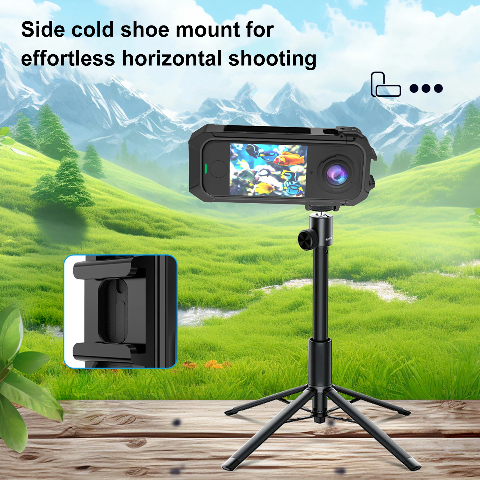 Funda protectora, soporte de expansión magnético de liberación rápida con rosca 1/4, soporte de zapata fría para accesorios de cámara Insta360 X4 Air - imagen 4