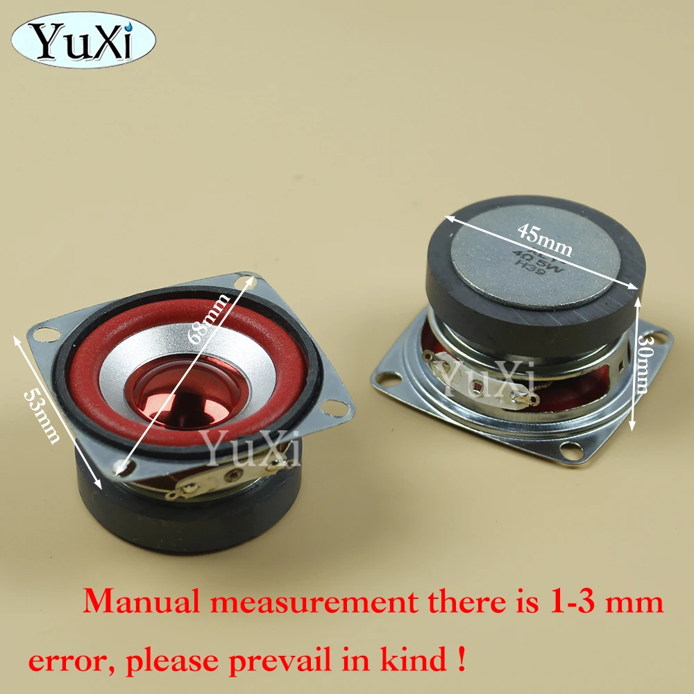 1Pc 5W 4Ohm Full-frequency Speaker Square Bluetooth Audio Radio External Magnetic Loudspeaker 3W 4Ohm 53MM - imagen 5