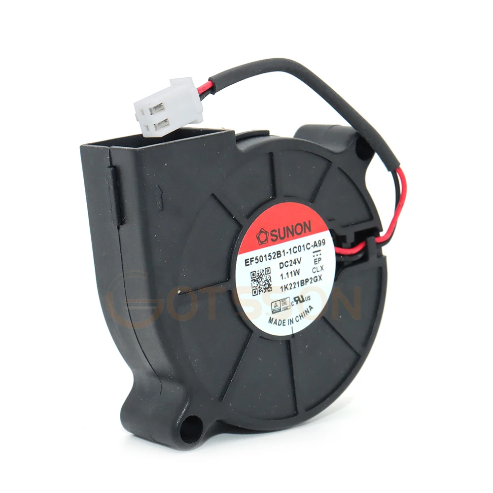 Para Sunon ventilador de impresora 3D 5015 24V DC 0.41A ventilador de doble rodamiento de bolas centrífugo DC ventilador Turbo de refrigeración EF50152B1-1C01C-A99 - imagen 3