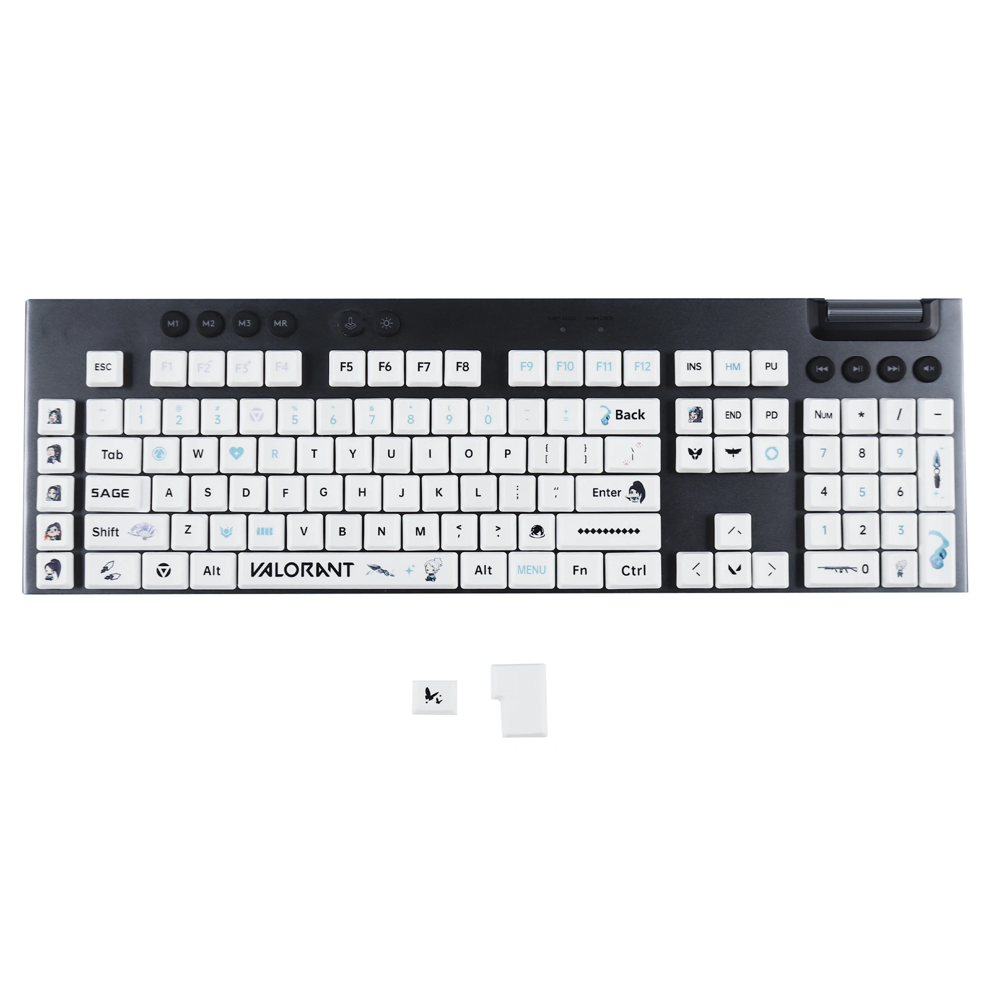 Teclas de Material PBT de química Fearless Strike, color blanco sólido, compatibles con teclado Logitech G813 G815 G913 G915 G913 tkl G915 - imagen 4