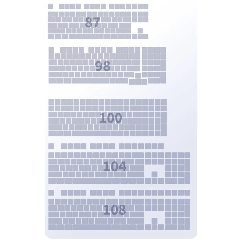Juego de teclas electrónicas para teclado mecánico GK61/64/68/130, 84/980 teclas, perfil Cherry, PBT DYE-SUB - imagen 4