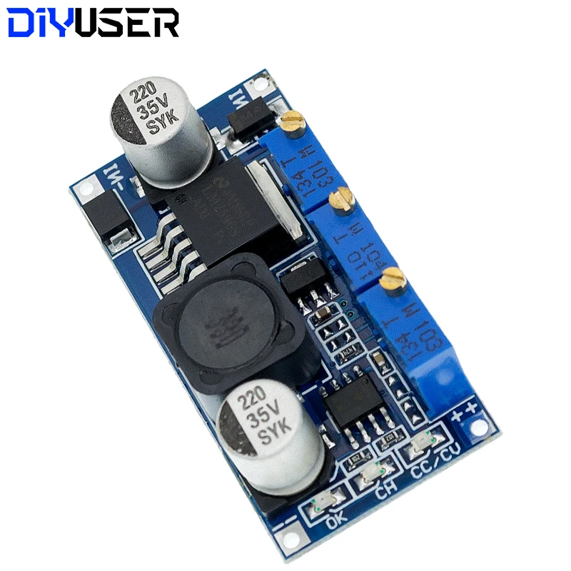 DIYUSER-DC-DC de Controlador LED LM2596, fuente de alimentación CC/CV ajustable, cargador de batería, corriente constante LM2596S - imagen 3
