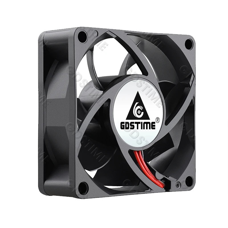 Gdstime DC 12V/24V 7025 enfriador sin escobillas 70x25mm carcasa de PC radiador de CPU 7cm caja de ordenador ventilador de refrigeración 70x70mm ventilador Axial de 2 pines - imagen 2