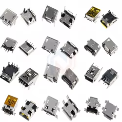 Mini parche Trapezoidal para teléfono móvil, conector hembra Micro USB, 10 piezas, interfaz Android, tipo T, múltiples opciones disponibles