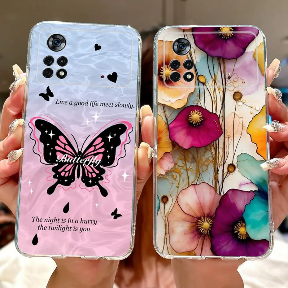 Funda de teléfono con pintura bonita para Xiaomi Poco X4 Pro 5G, funda trasera de silicona suave para POCO X4Pro 5G, parachoques