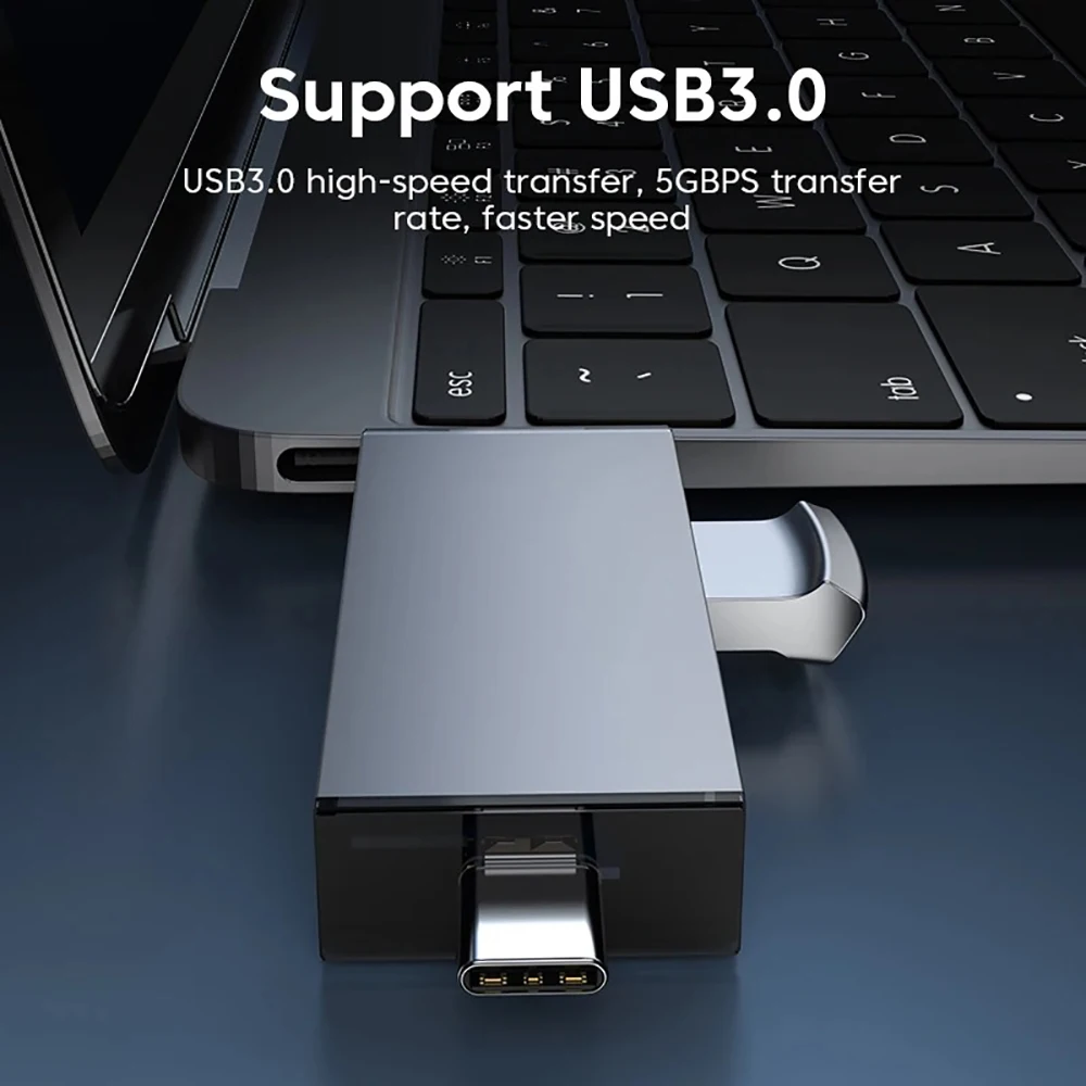 Lector de tarjetas USB 3,0 SD TF adaptador OTG unidad Flash USB USB3.0 2,0 Micro a tipo C 7 en 1 accesorios para lector de tarjetas de memoria inteligentes - imagen 2