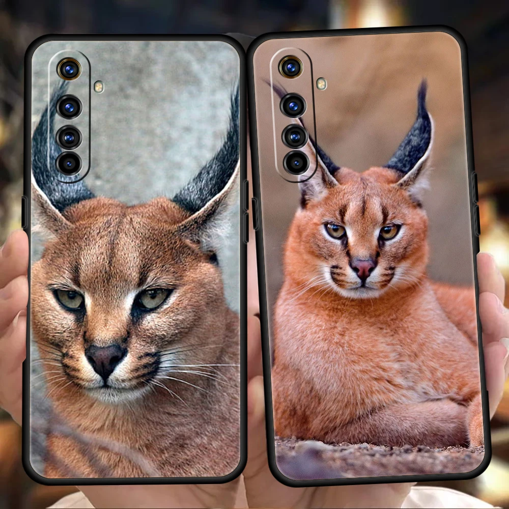 Funda africana Lynx Caracal Cat para Realme 13 12 11 10 9 8 5G 7 C25 C35 GT5 GT3 GT2 Pro Plus para Realme GT Neo 2 3 3T 5