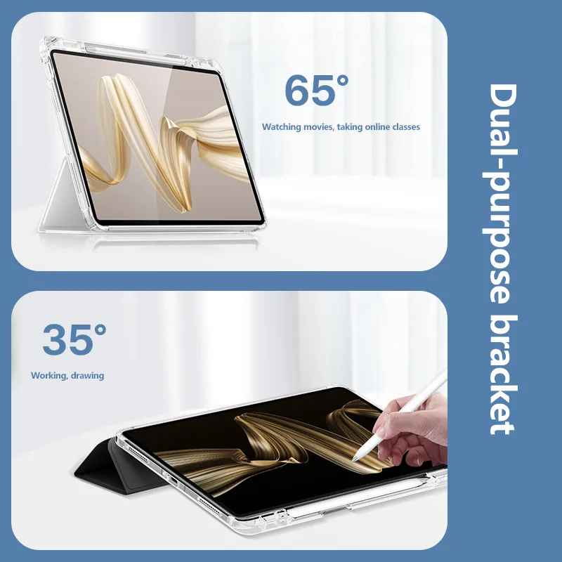 Funda suave de TPU para OPPO Pad 3 11,61 2024 3Pro 12,1 Pad2 11,61 Air 2 Neo 11,4 Air 10,36 Pad11, funda anticaída con ranura para bolígrafo transparente - imagen 2