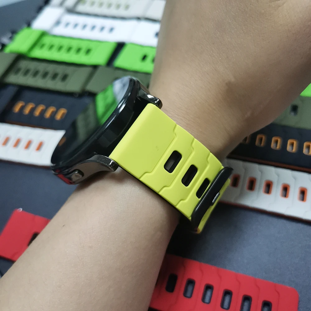 Correa de repuesto para reloj HUAWEI GT6 Pro, 22mm, Correa GT 5 4 3 2 46mm, Garmin Venu 4, 45mm, pulseras deportivas de goma - imagen 4