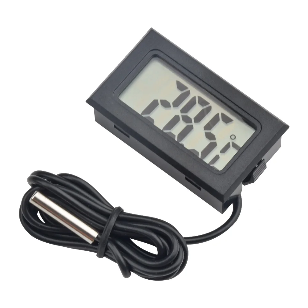 Mini Sensor Digital LCD para interior, medidor de temperatura conveniente, termómetro, medidor de temperatura de baño de agua de Acuario, FY-10 - imagen 3