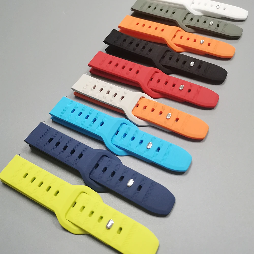 Correa de silicona de 22mm y 20mm para Amazfit GTR 4/GTS 4/Bip 6/BALANCE, correa para Huawei Watch GT4 GT3 2 Pro/Galaxy Watch 6/5/4/3/Gear S3 - imagen 5