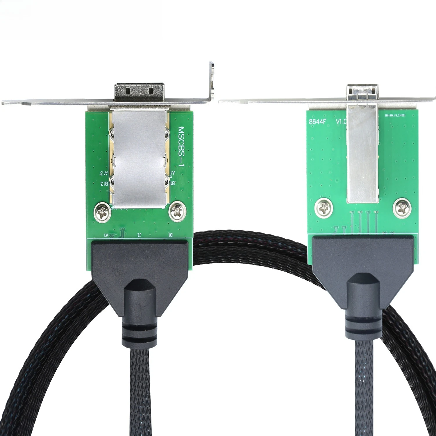 Mini SAS HD SFF-8088 hembra a servidor SAS HD 8644 hembra Cable de conversión de alta velocidad superpuesto longitud 0,5 M - imagen 5