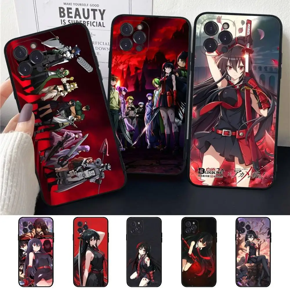 ¡Anime Akame Ga mata! Funda de teléfono para iPhone 16 15 14 13 12 Mini 11 Pro XS Max X XR SE 6 7 8 Plus cubierta de silicona suave - imagen 5