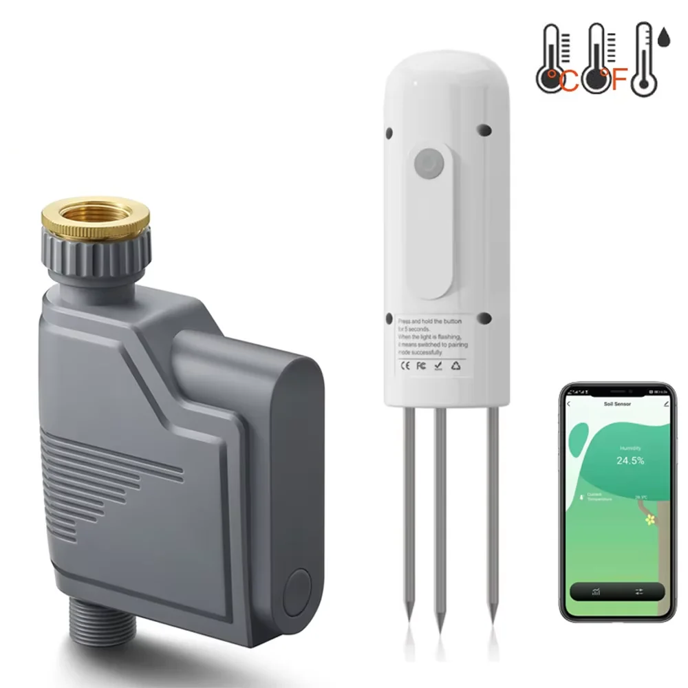 Temporizador de riego inteligente Tuya Zigbee, sistema de riego por goteo con aspersor inteligente, grabadora de flujo de agua integrada, controlador de agua - imagen 2