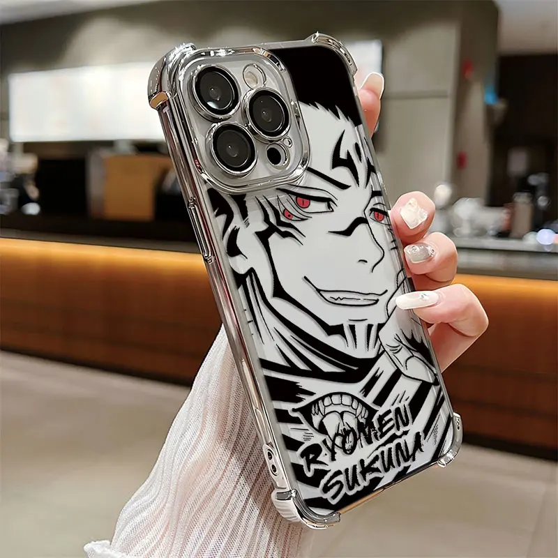 Funda chapada de Anime Jujutsu Kaisen Gojo para Infinix Hot 40i 30 30i 10s Play Smart 9 8 7 Note 40 Spark Go, funda de Airbag anticaída - imagen 5