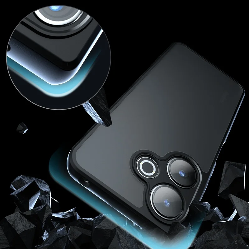 Para Redmi 13 funda Xiaomi Redmi 13 Capas teléfono parachoques mate marco negro armadura a prueba de golpes transparente Fundas Redmi 13 - imagen 4