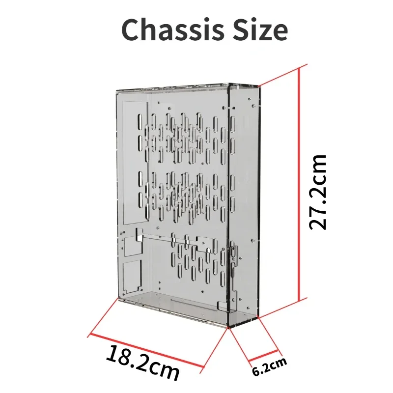 Chasis ITX acrílico portátil – marco para PC HTPC y DIY proyectos - imagen 3