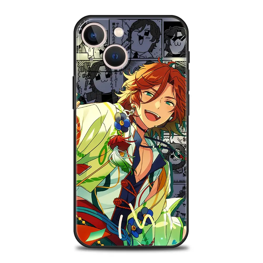 Funda de teléfono de lujo con conjunto de estrellas de dibujos animados para iPhone 15 13 14 12 11 Pro MAX XR X SE XS 7 8 Plus, funda protectora negra de silicona - imagen 3