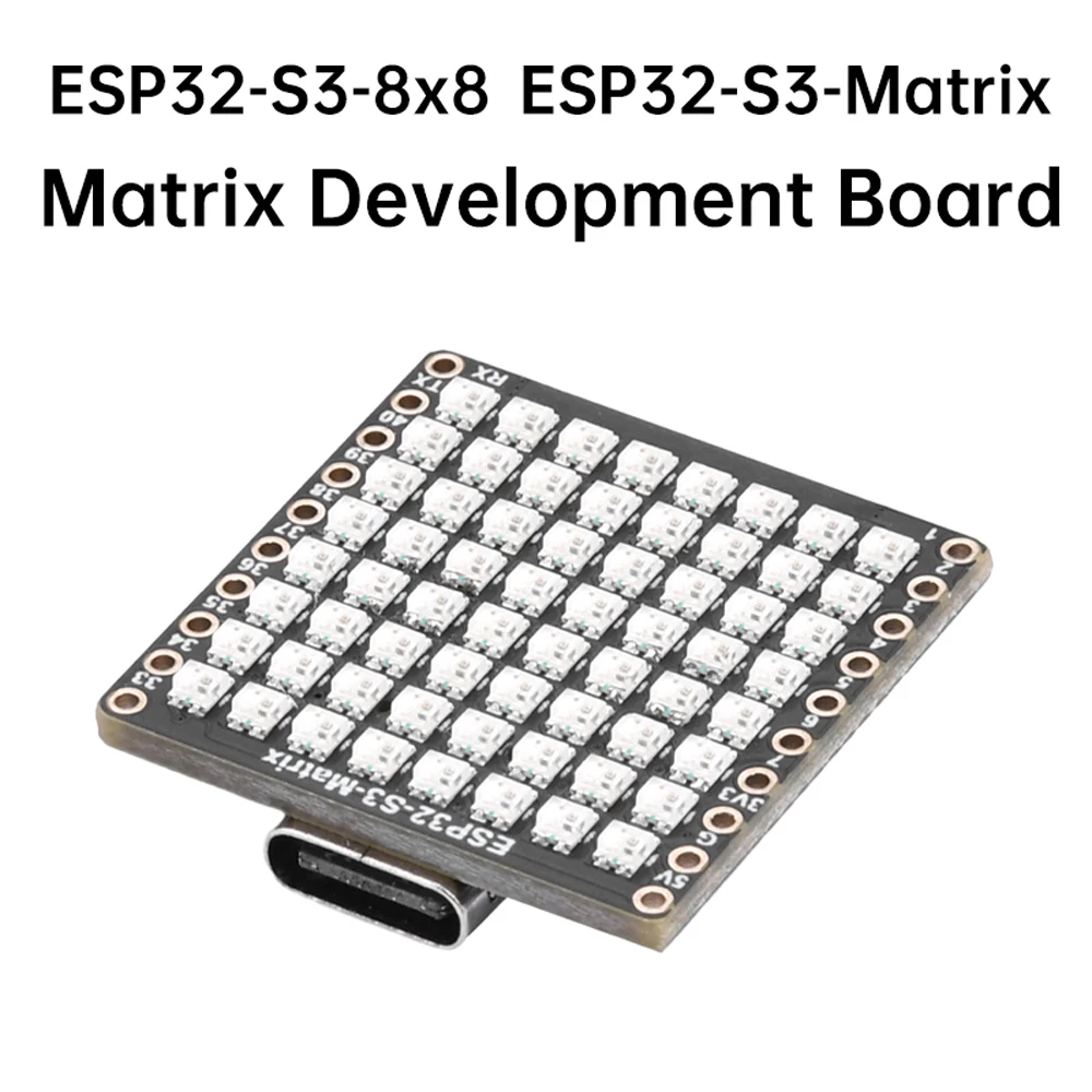 Placa de desarrollo ESP32-S3-Matrix para Arduino Python, WIFI, Bluetooth, 8x8 RGB-LED, con Sensor QST Attitude Gyro, QMI8658C - imagen 3