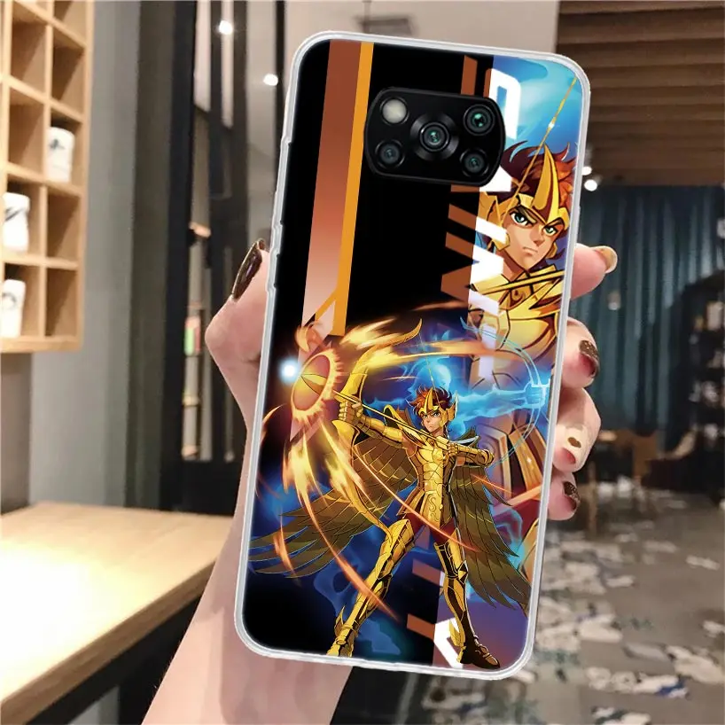 Funda de teléfono de silicona de Anime Saint Seiya para Xiaomi Poco X3 Nfc X5 X6 X7 F7 Ultra F6 F5 Pro M6 M5S X4 F4 GT M4 M3 F3 cubierta Poco X3 N - imagen 4