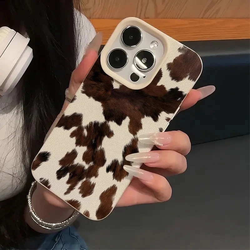 Funda de teléfono con textura de lichi y diseño creativo de vaca lechera para Xiaomi Redmi Note 14 Pro5G 12 13 11 10 Pro Plus Redmi 13C 14C 15C - imagen 4
