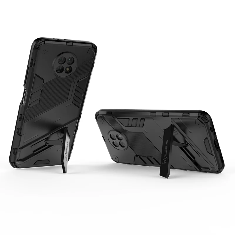 Para Xiaomi Redmi Note 9T 5G funda a prueba de golpes de silicona soporte de parachoques armadura dura PC funda de teléfono Redmi Note 9 T Pro 9S - imagen 5