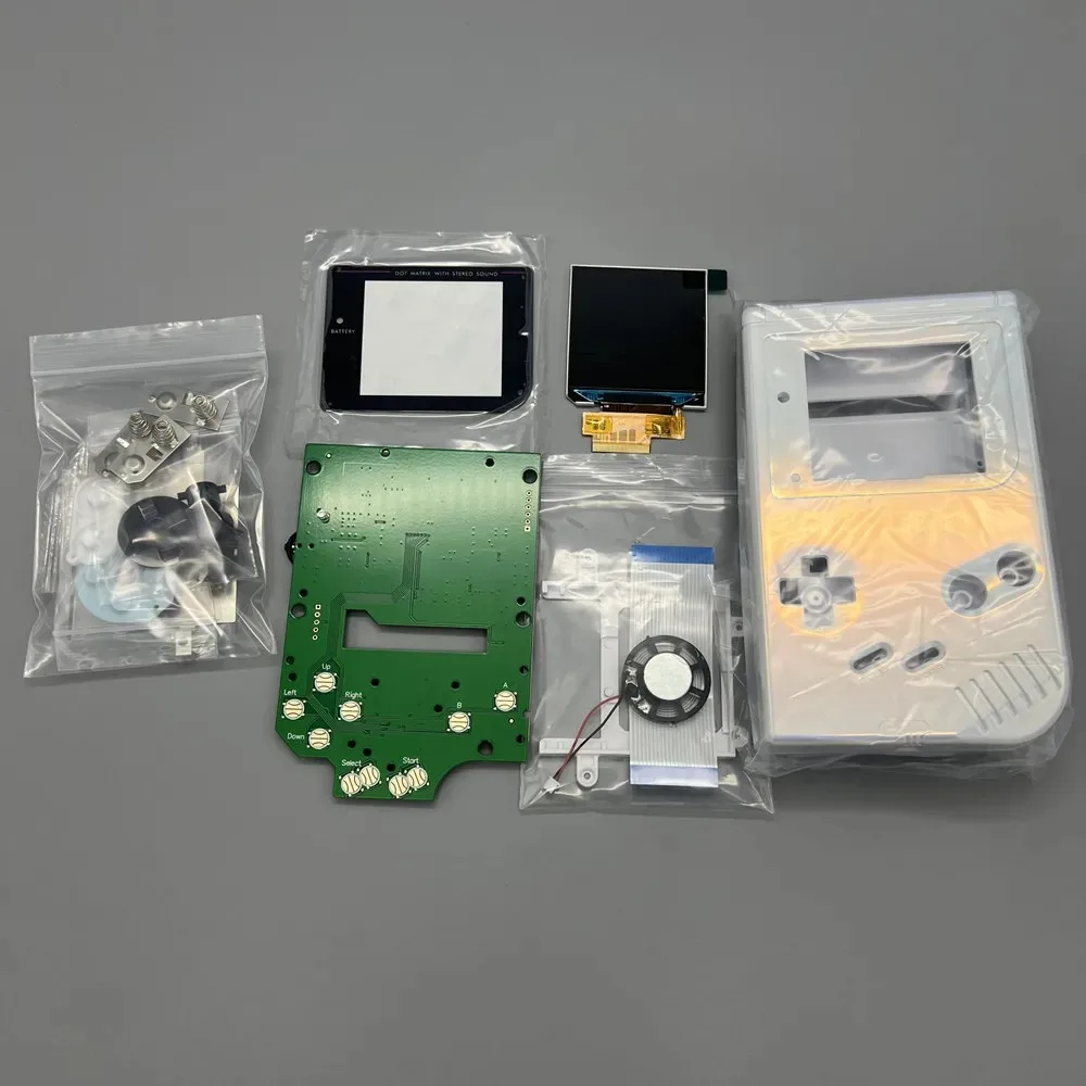 Pantalla LCD y carcasa de alto brillo de tamaño original de 2,45 pulgadas para Gameboy GB DMG LCD. Instalación sencilla. No es necesario cortar la carcasa - imagen 4