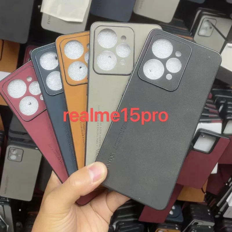 Para Realme 15 Pro Funda de cuero Skinsheep de lujo para Realme15 14 Pro + 14 5G 14T a prueba de golpes mate duro parachoques protege la cubierta - imagen 2