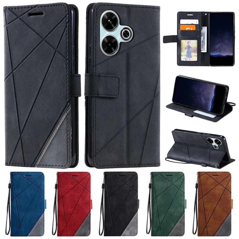 Para Coque Xiaomi Redmi 13 funda de lujo con tapa tipo billetera Funda de cuero para Fundas Xiomi Xiaomi Redmi 13 Redmi13 13C funda de teléfono